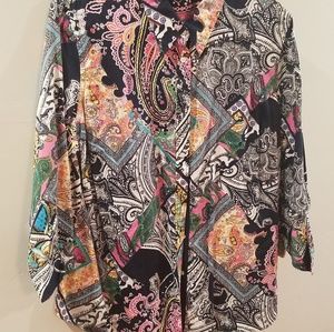 Paisley Ralph Lauren 3/4 sleeve blouse